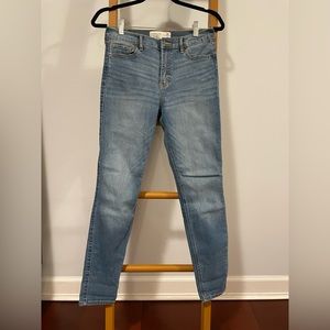 Abercrombie skinny high rise jeans medium wash